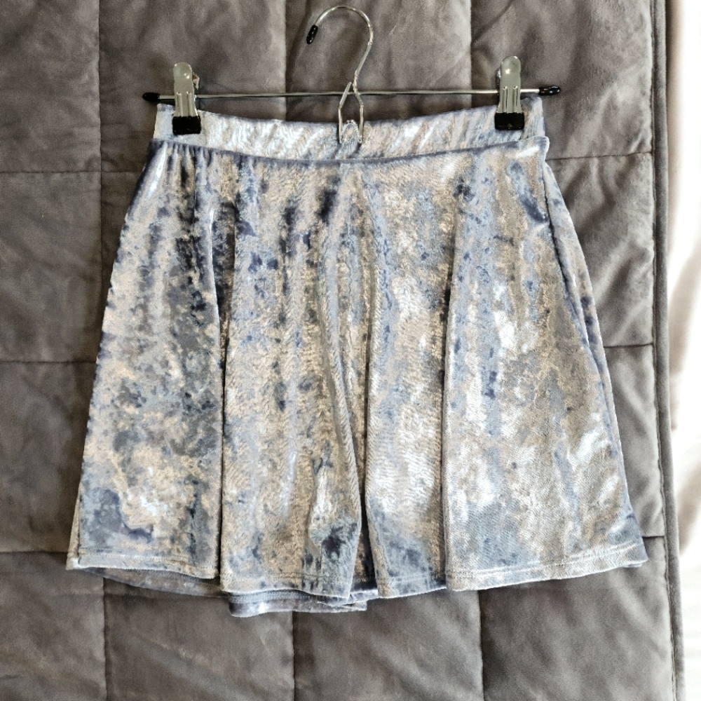 Velvet Ice Blue Skater Skirt